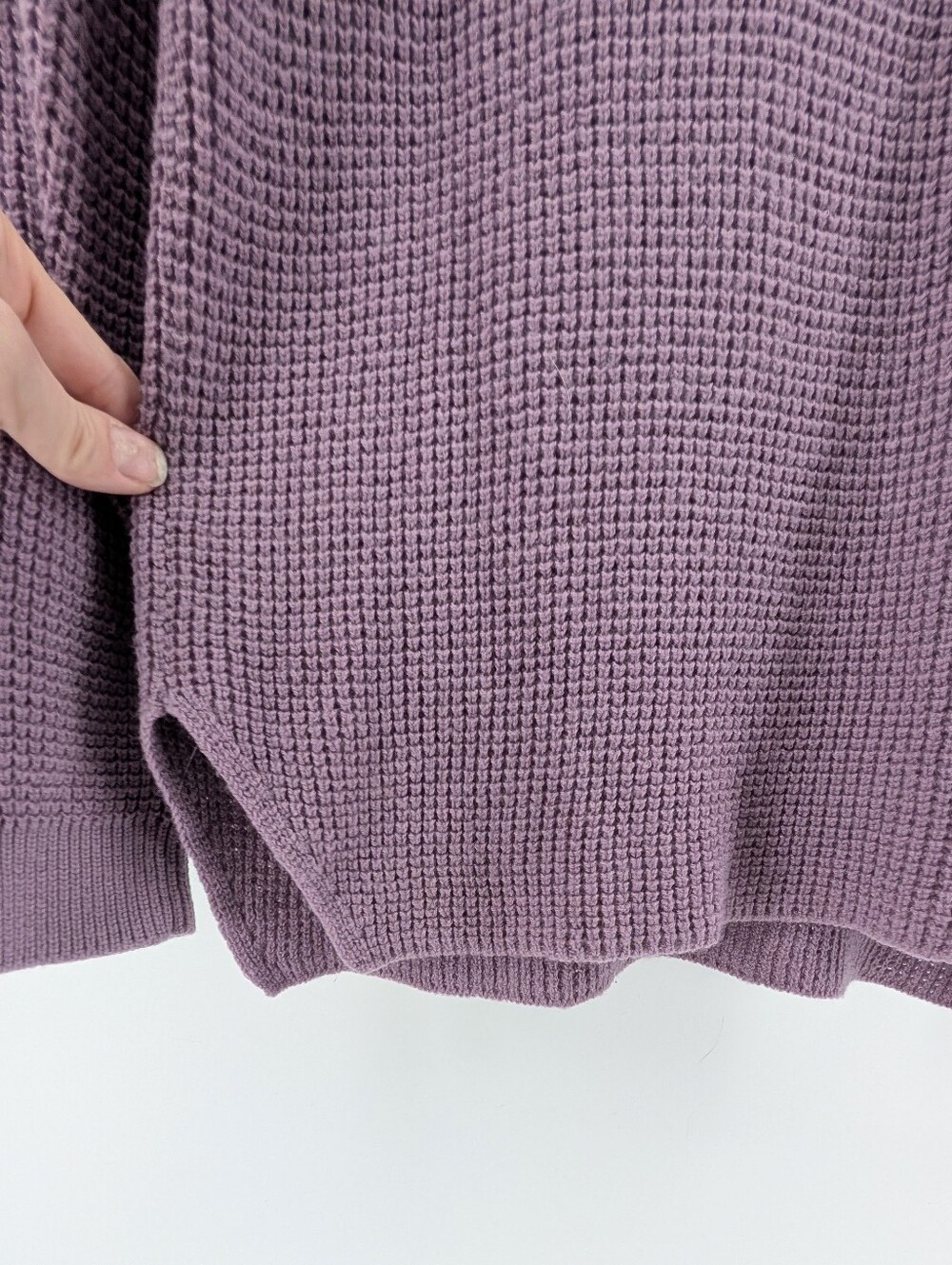 Women's Kersh Woolrich Blend Lavender Knit Crewneck Sweater - Picture 3 of 7